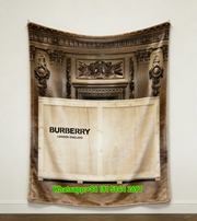 Burberry London England Print Flannel Sofa Throw Blanket for Wall Decor B062